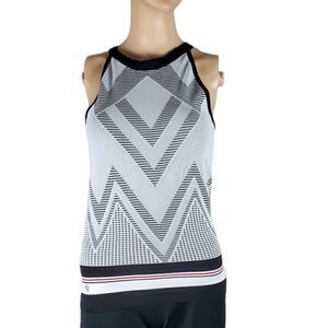Athleta Black & White Knit Tank Top